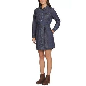 Wrangler Women's Long Sleeve Western Snap Denim Dress
